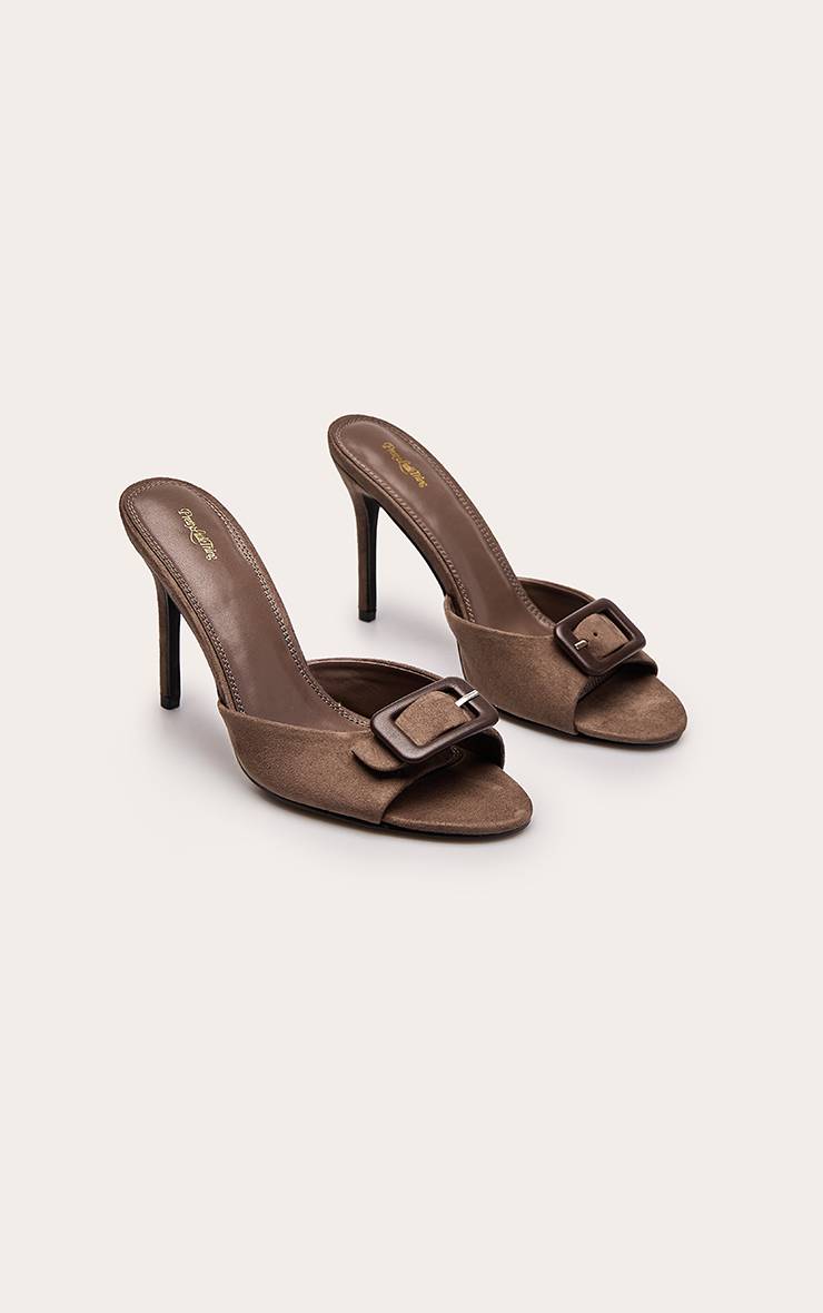 Champignon Mules À Talons En Synthétique Avec Détail Boucle