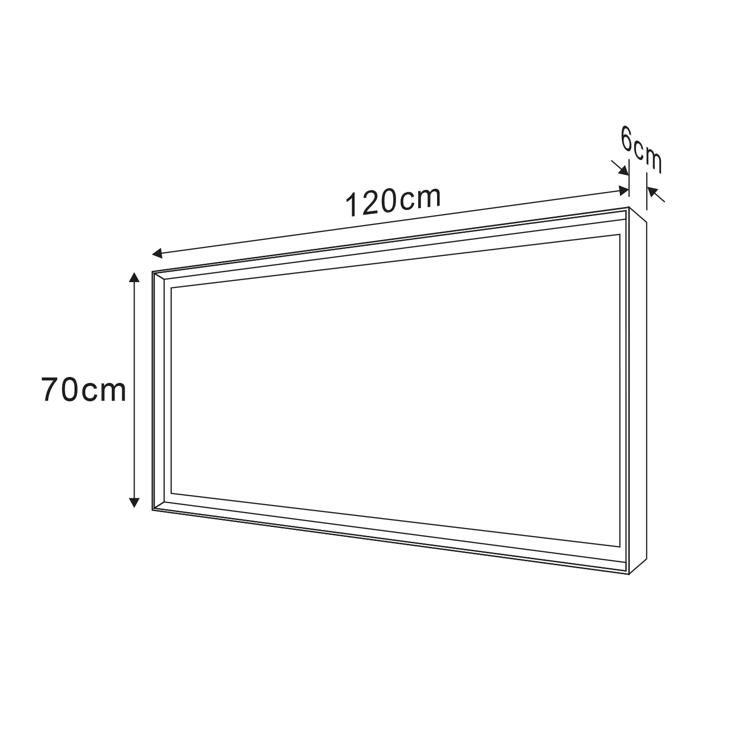 Sapho Sort LED spiegel 120x70cm mat zwart