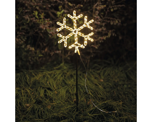 LED Decoratieve Lafiora Sneeuwvlok Stick 113 stuks 65 cm Warm Wit Zwart