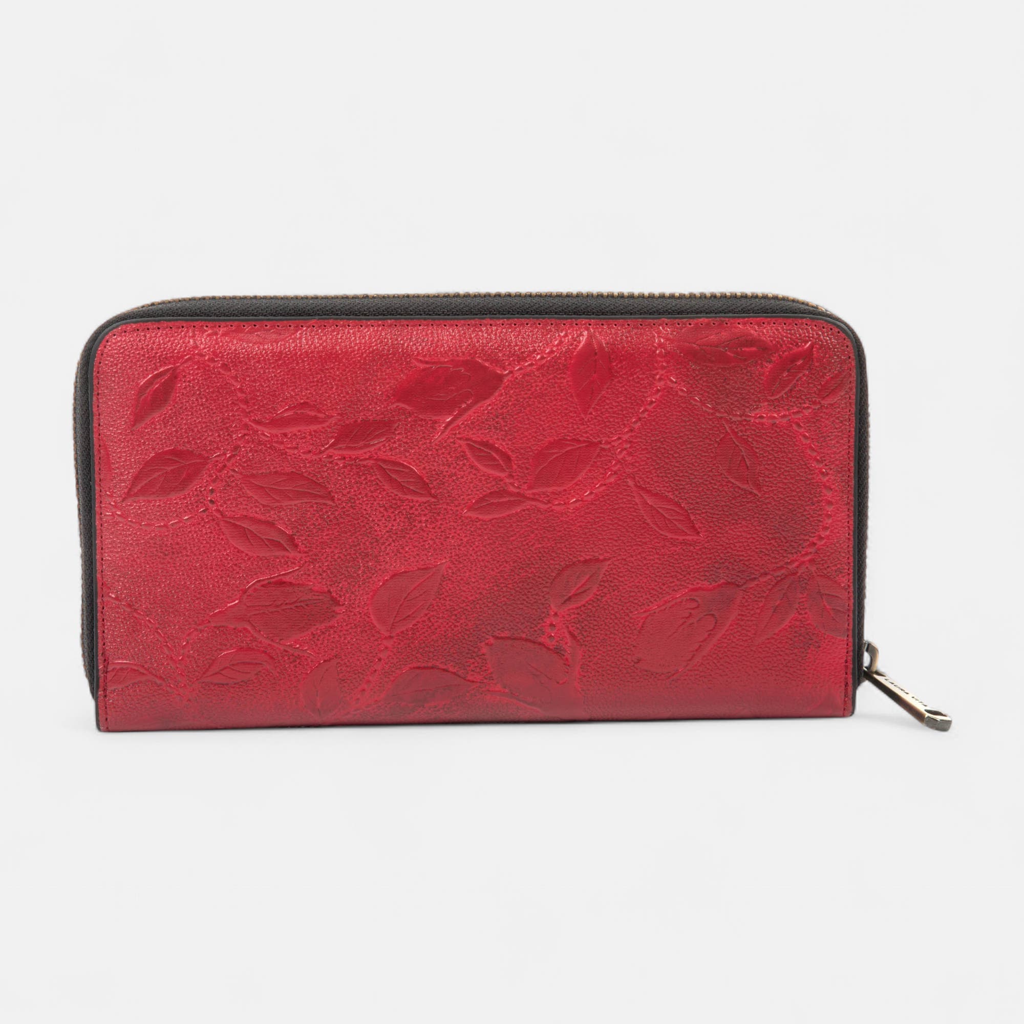 Petite maroquinerie en cuir rouge
