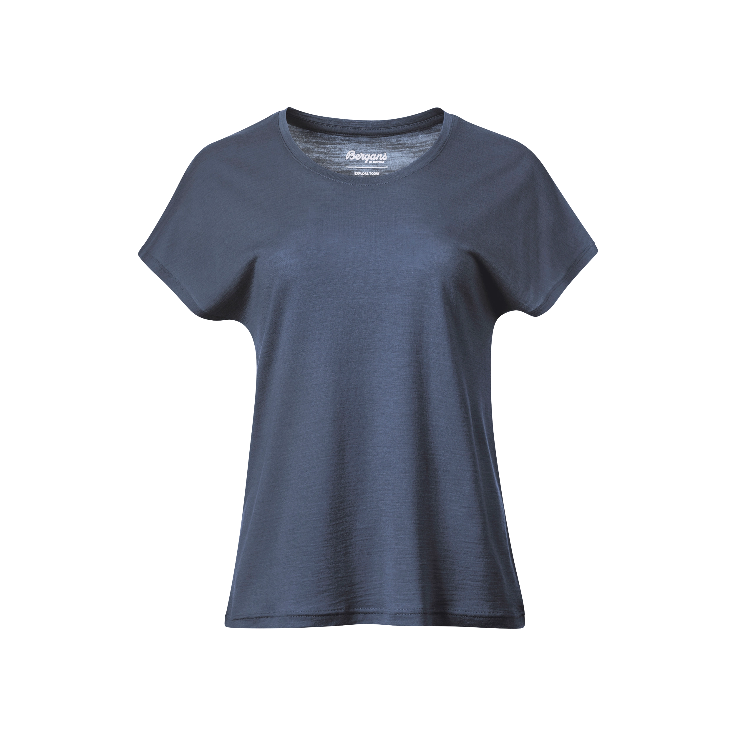 Whenever Merino Tee Women Granite Blue