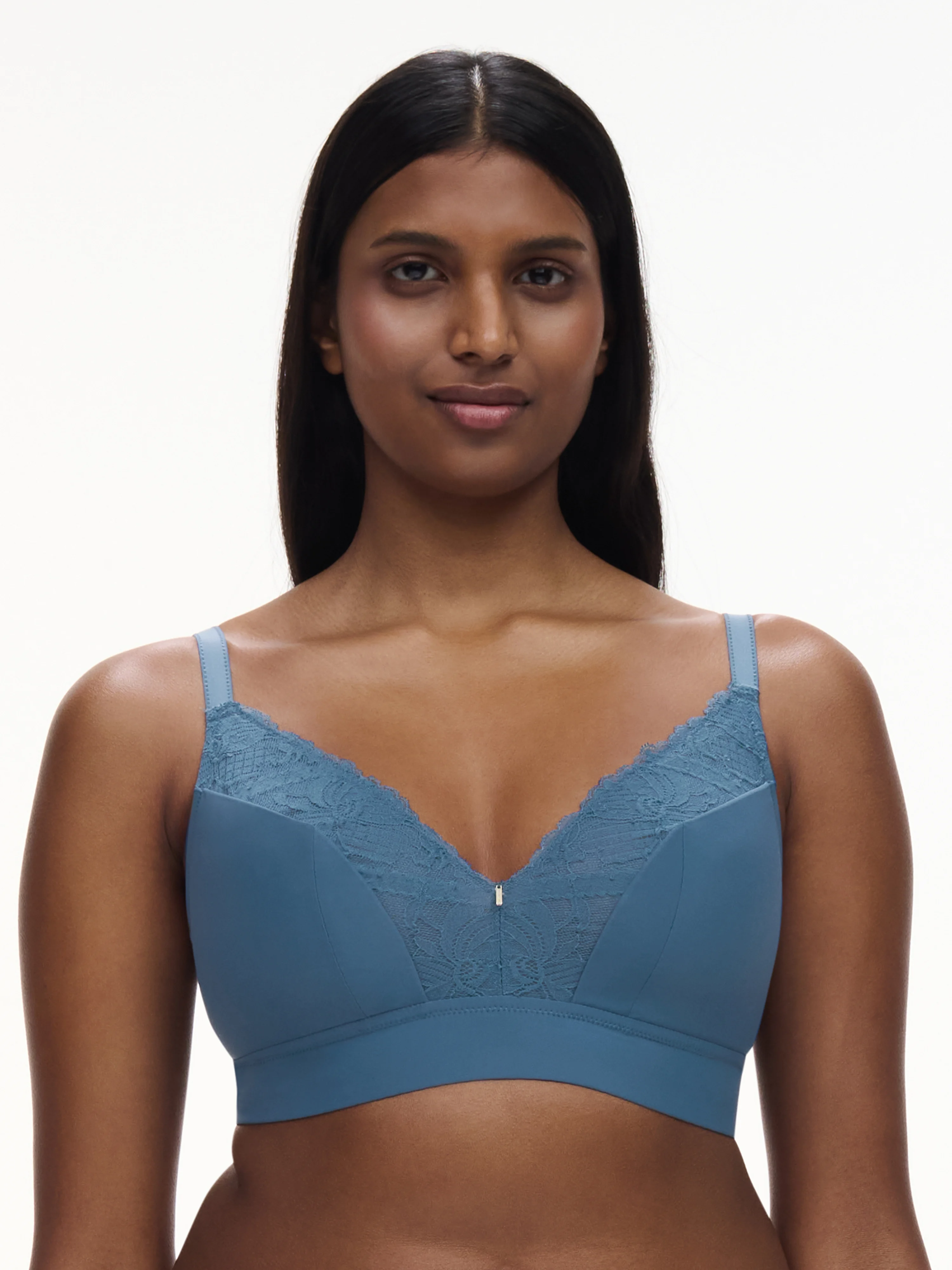 ORANGERIE DREAM - Soutien-gorge sans armature maintien avec dentelle de leavers | Bleu