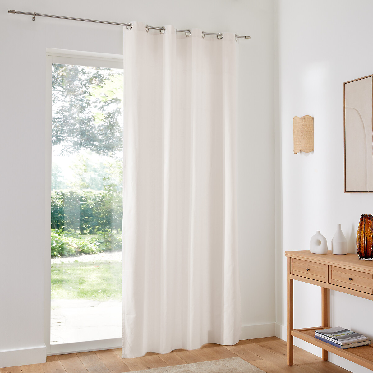 LA REDOUTE INTERIEURS<br>Cortina de algodão com ilhós Cenário