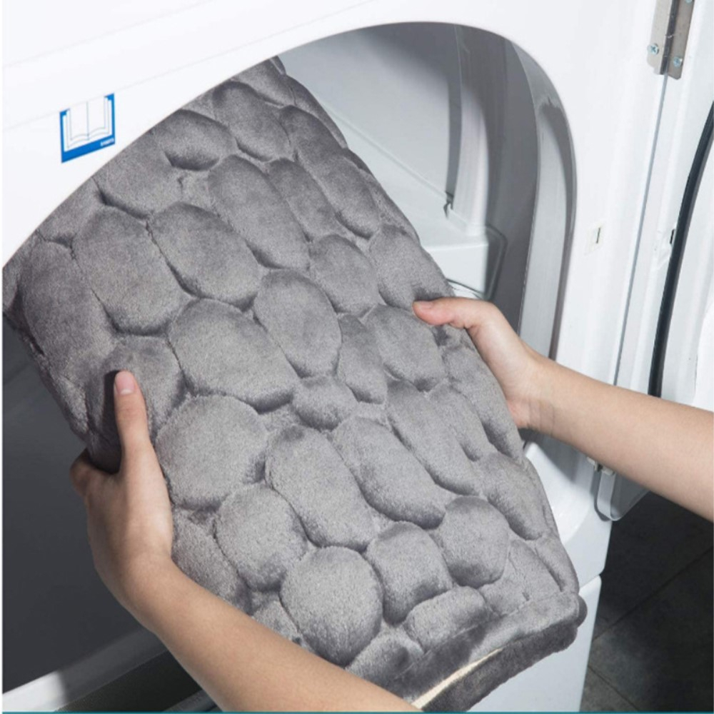 (50x80cm) Badteppich Memory Foam Badematte Wasserabsorptions Boden Teppich - Grau