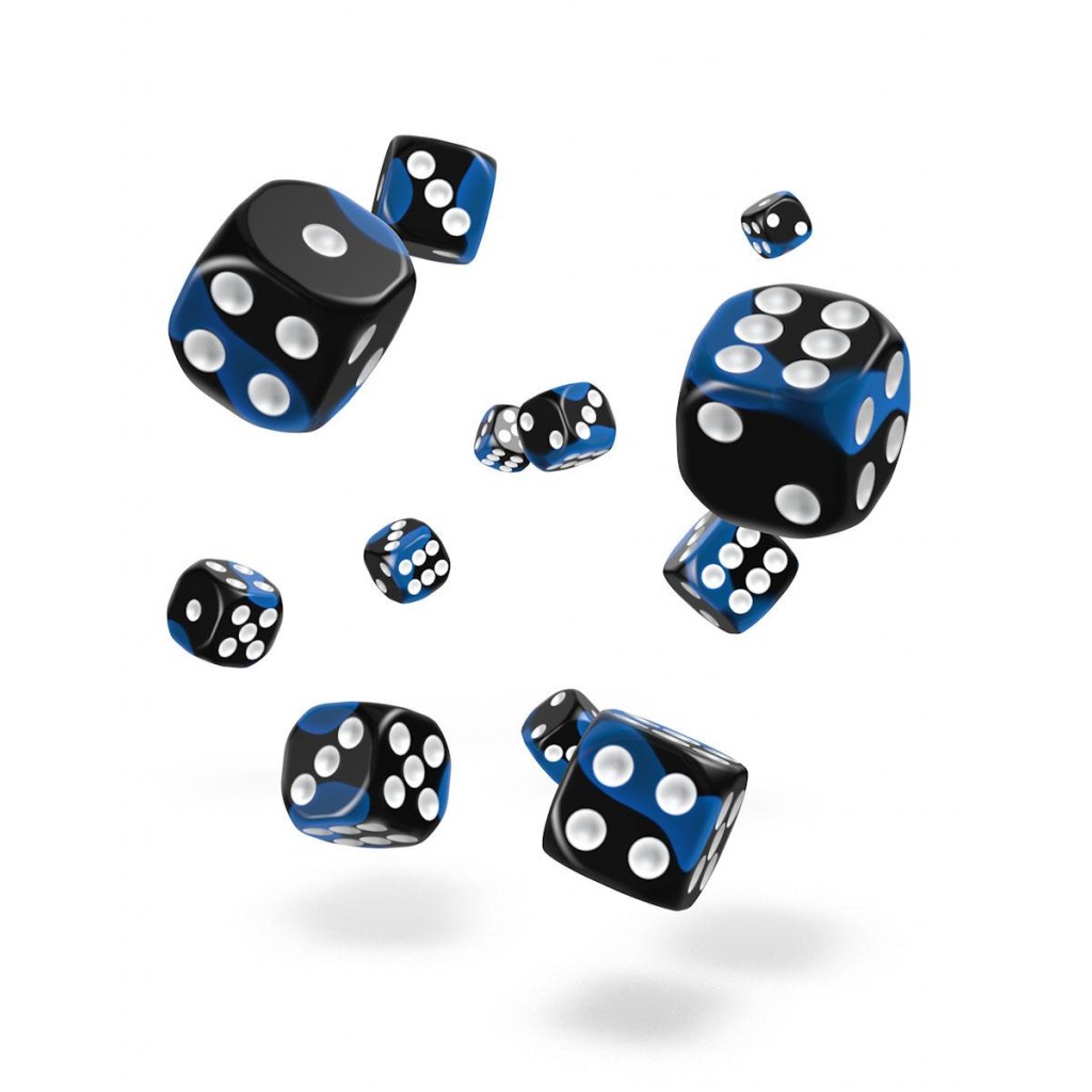 Oakie Doakie Dice dés - D6 12 mm Glow in the Dark (36) Deep Ocean