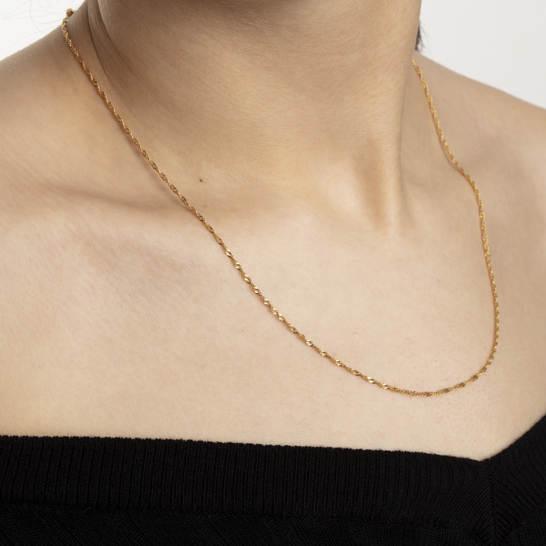 Singapurkette 750/18 K Gelbgold 1.6mm