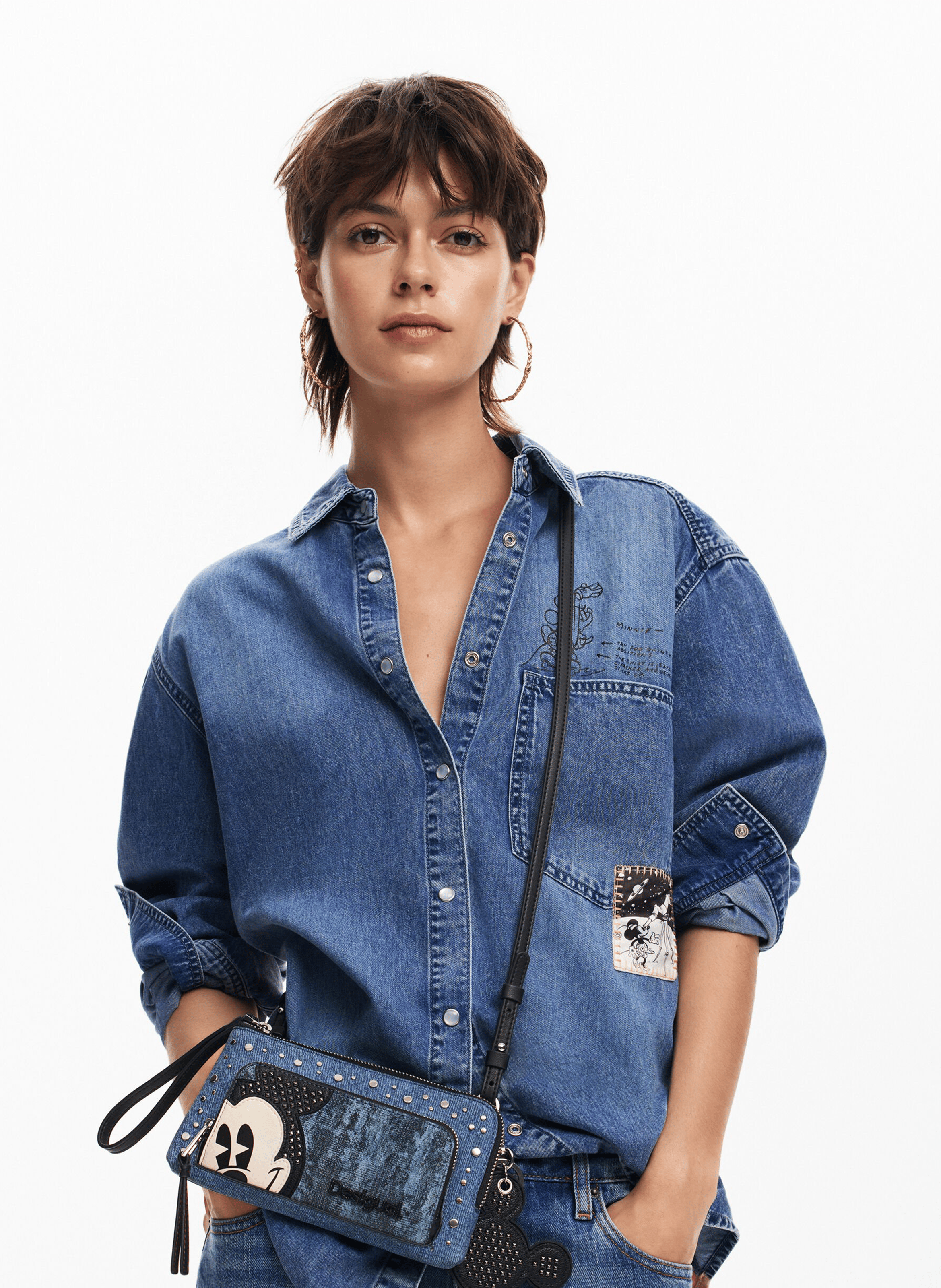 Porte monnaie en denim| Bleu