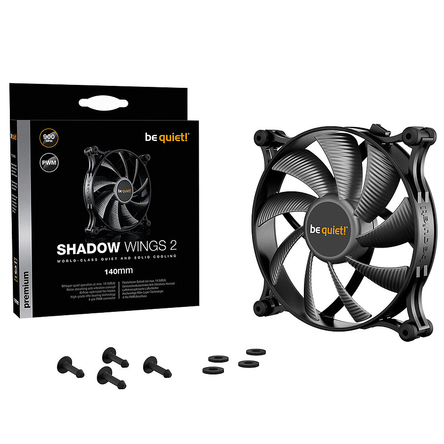 be quiet! Shadow Wings 2 140 mm PWM - Noir