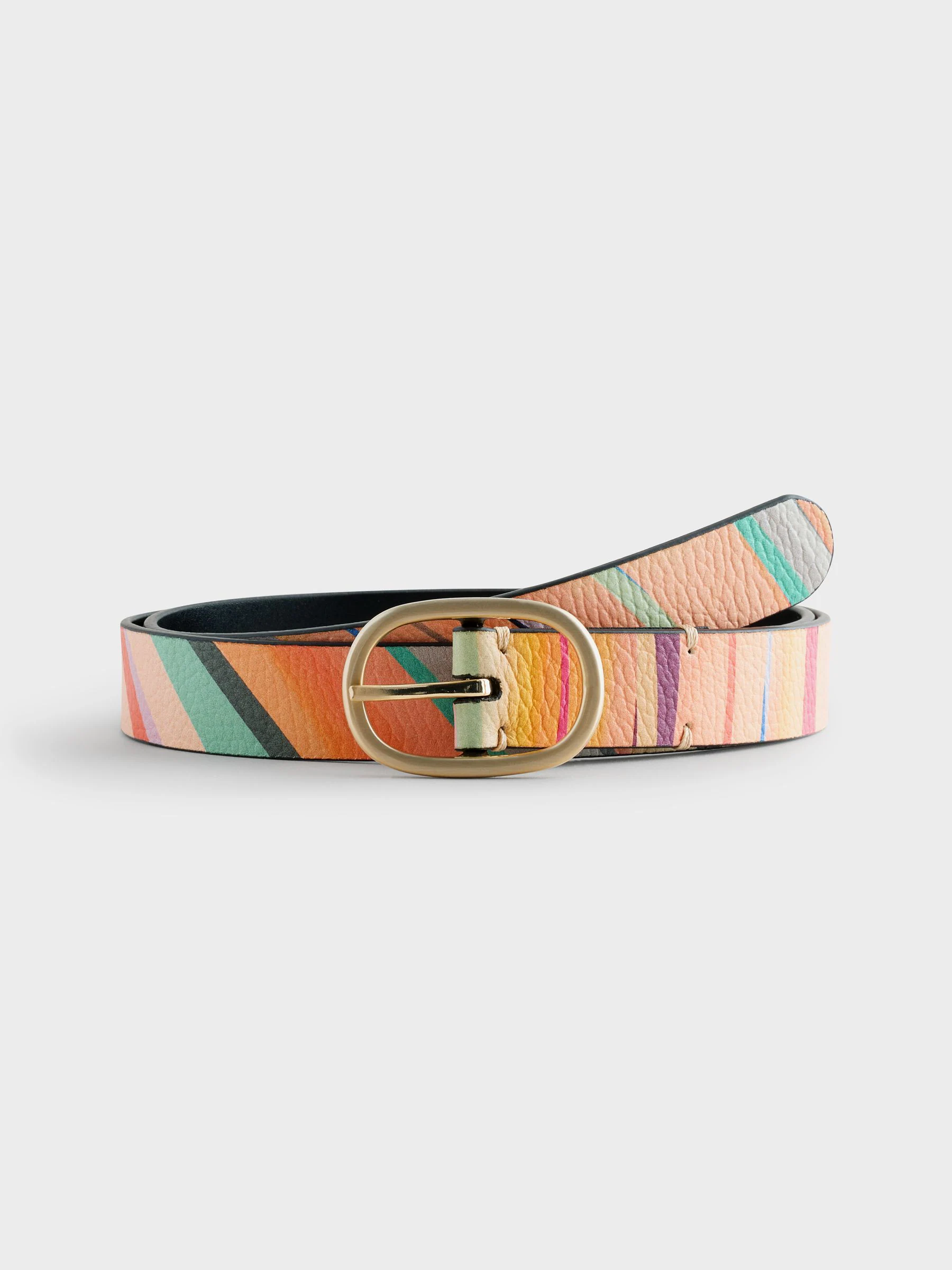 PS Paul Smith Multi Reversible Swirl Leather Belt