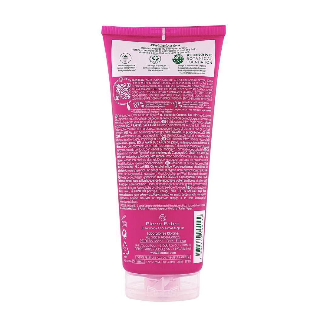 KLORANE  Creme Duche e Champô Figueira - 200ml