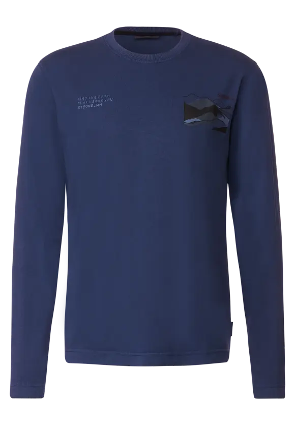Shirt mit Artwork Print - true blue