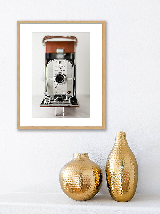 Cadre photo aluminium chêne Accent l.24 x H.30 cm
