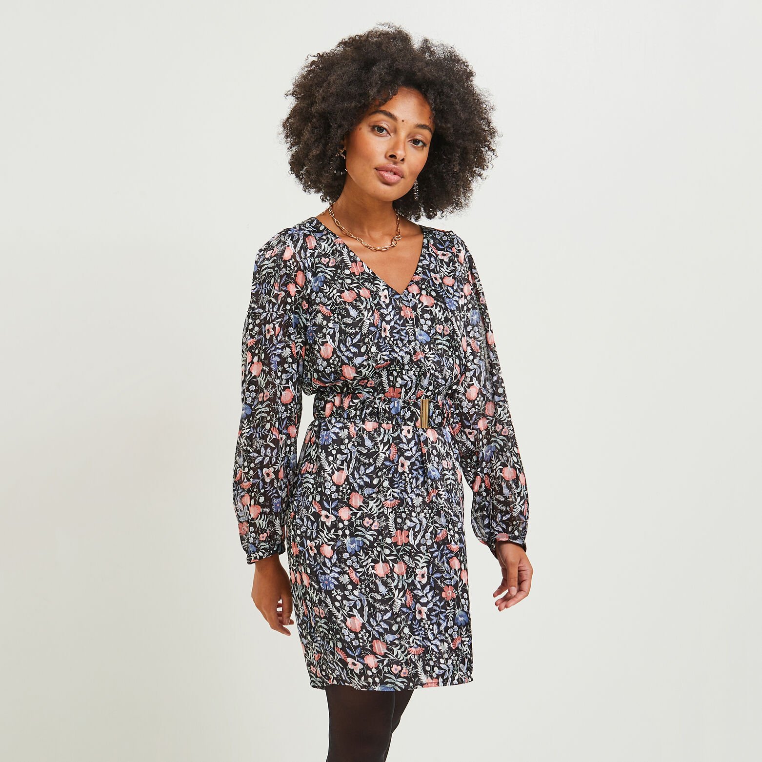 Robe col V femme