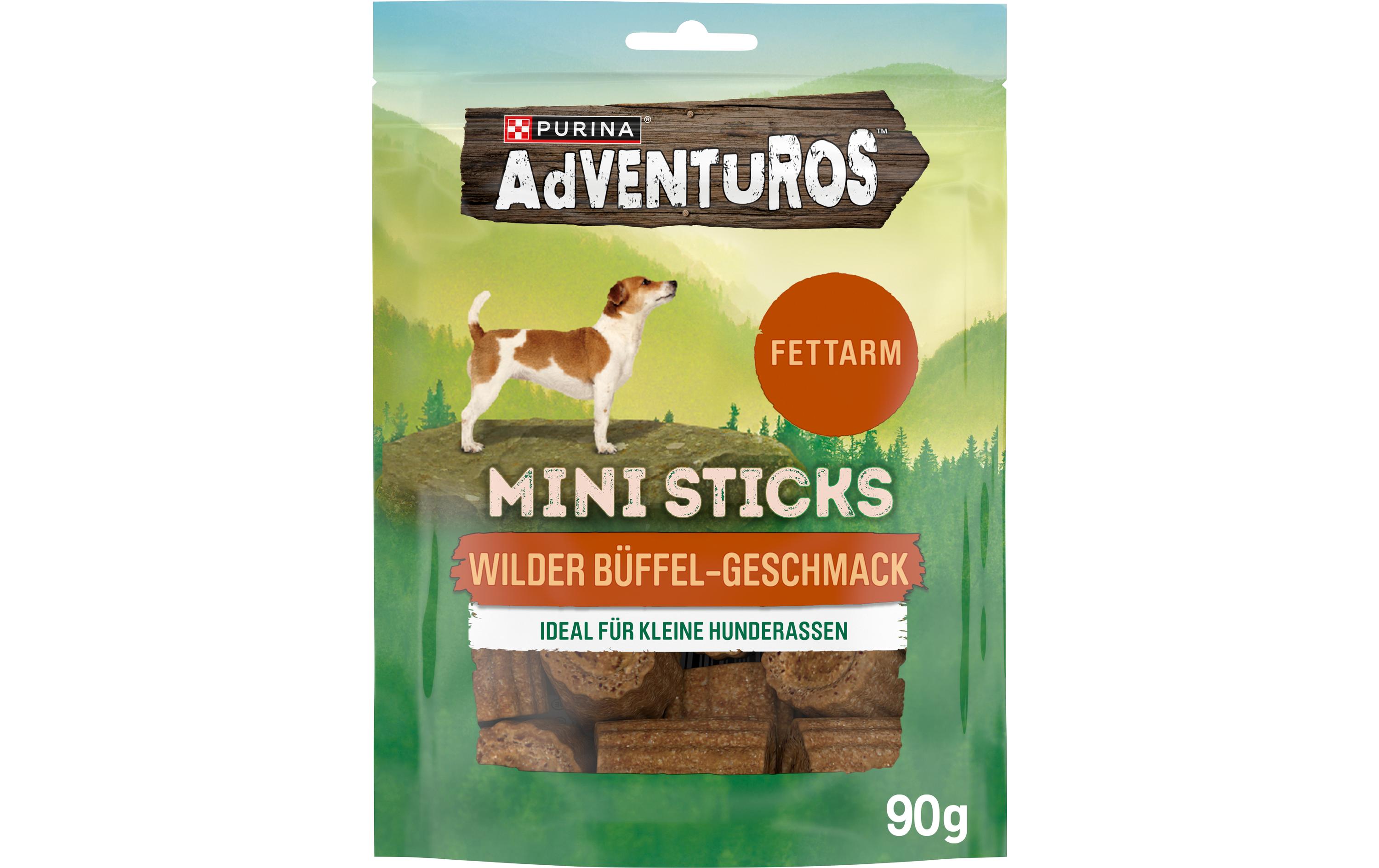 Mini Sticks Büffel 90 gErgänzungsfuttermittel für ausgewachsene Hunde