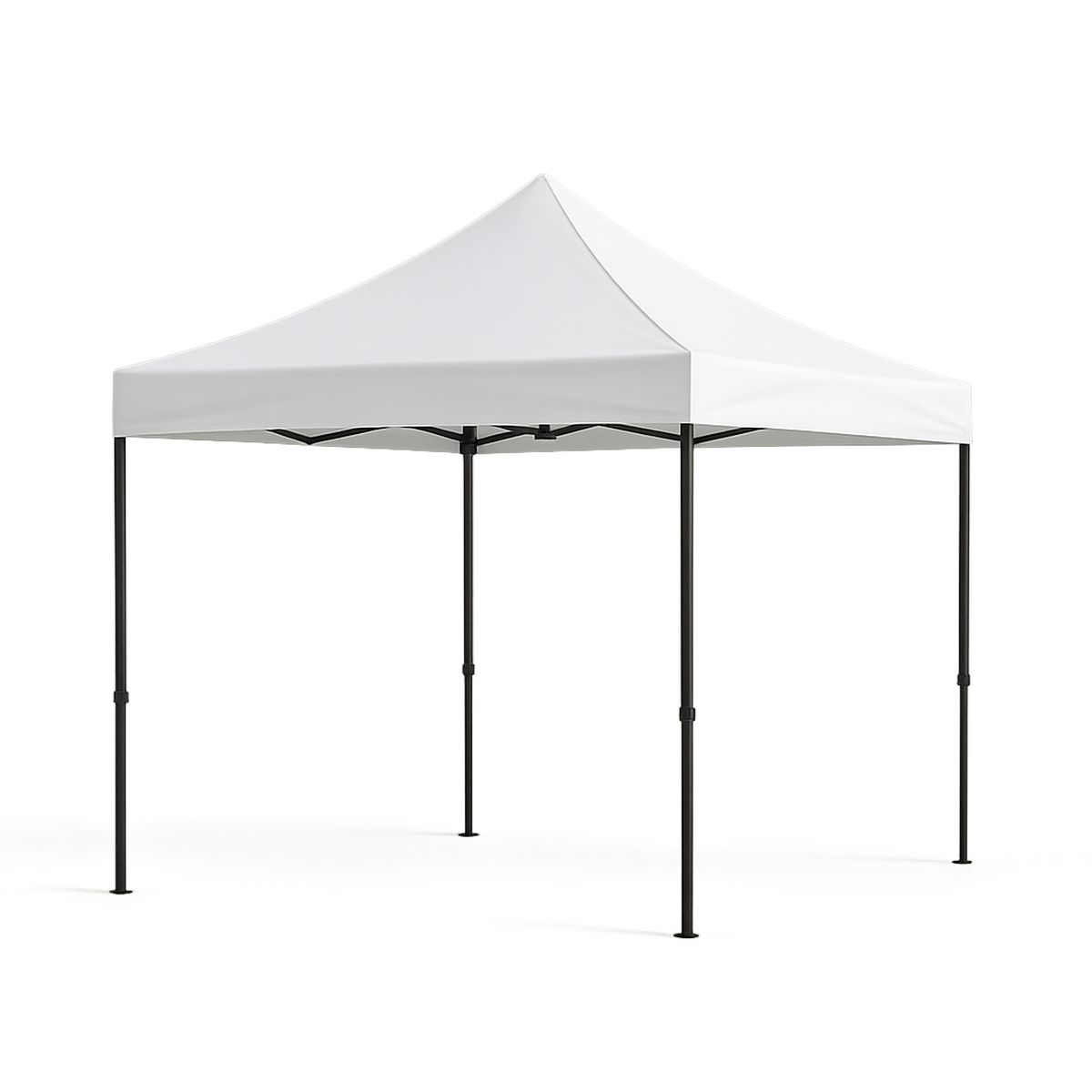 Pavillon Zelt 3x3m Weiß Polyestergewebe Stahlrahmen