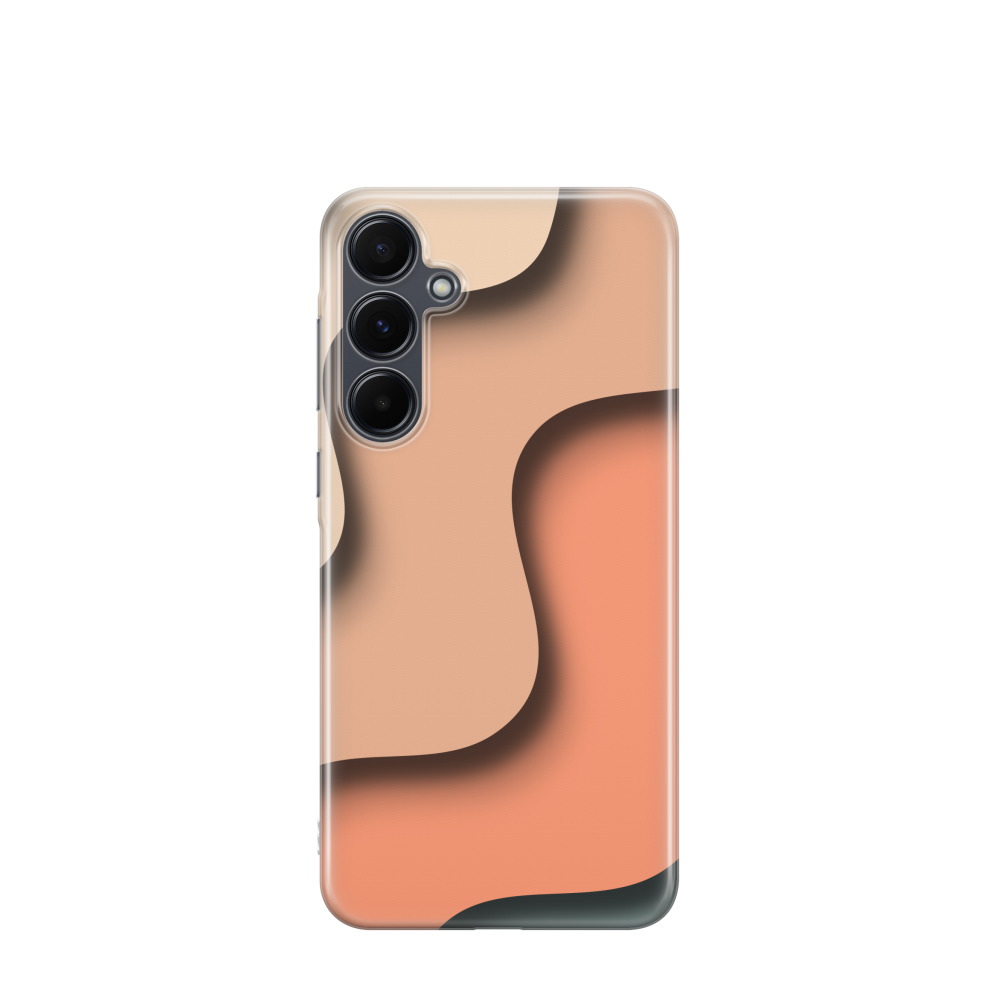 Samsung Galaxy A55 Gummi Hülle Wüstenwelle 1 - Beige