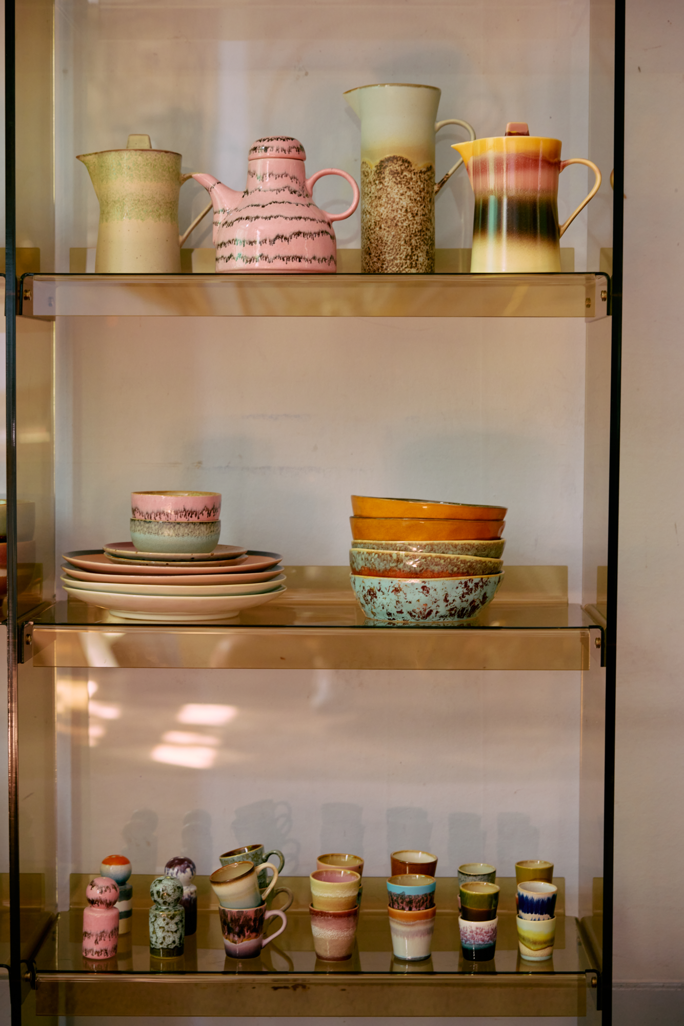 Servies 70's Ceramics pasta kom patina - set van 2