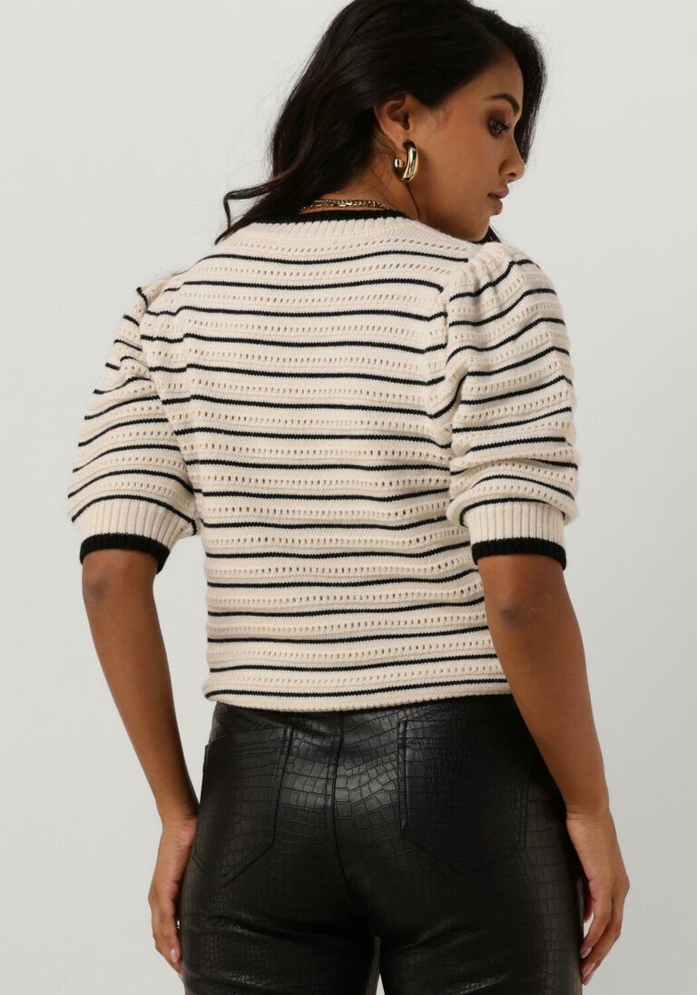 NEO NOIR gebroken wit neo noir trui sidra stitch knit blouse