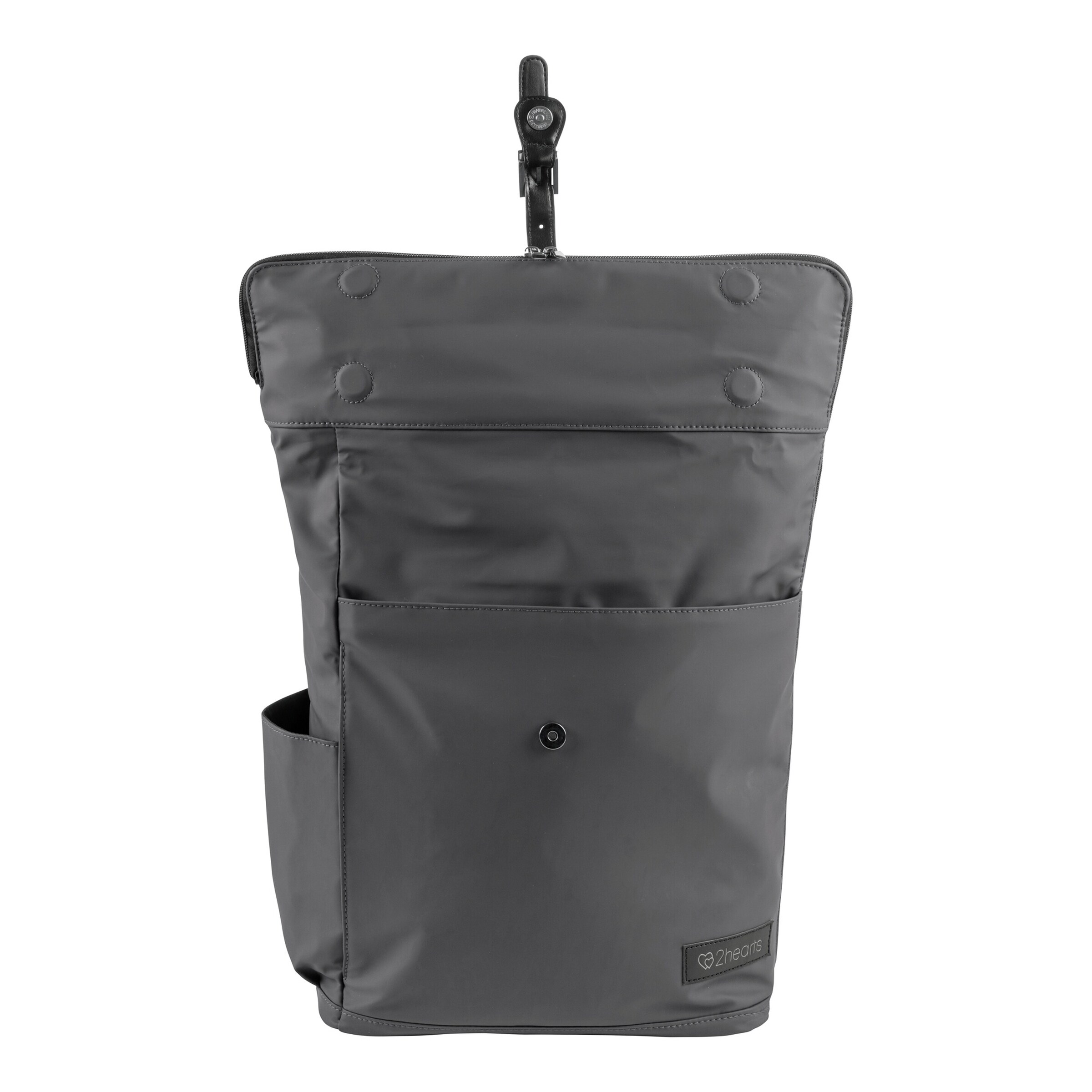 2hearts Wickelrucksack Rolltop grau