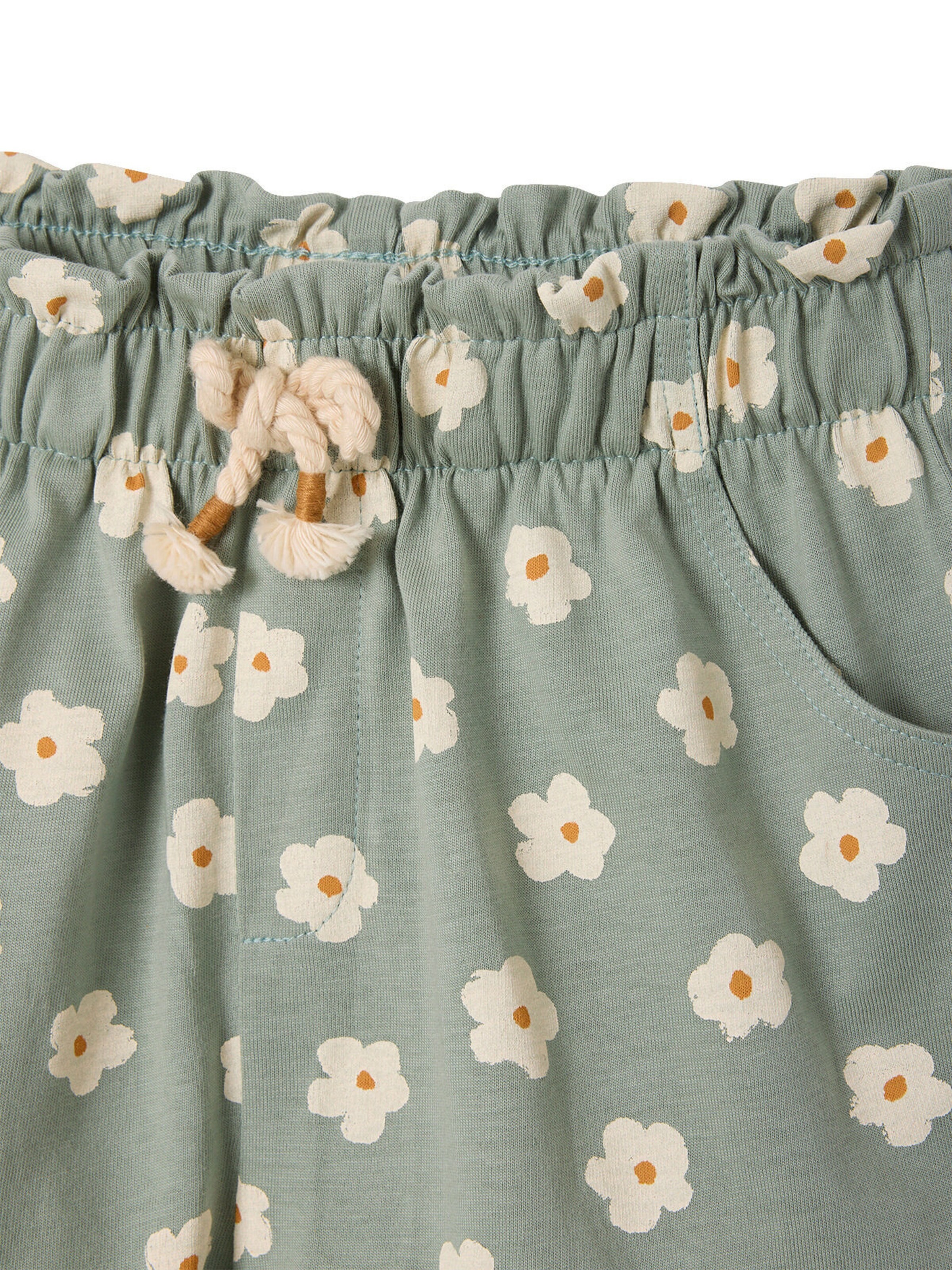 Vertbaudet Mädchen Shorts mit Volants salbeigrün