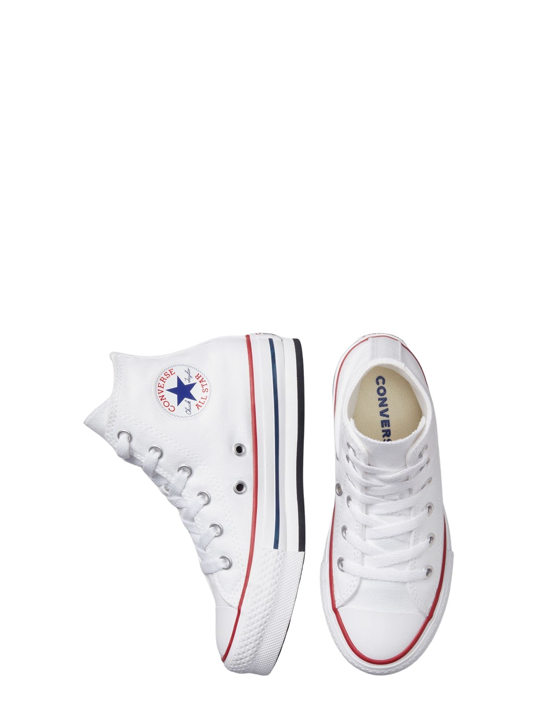converse sneakers compensées montantes femme eva lift hi blanc