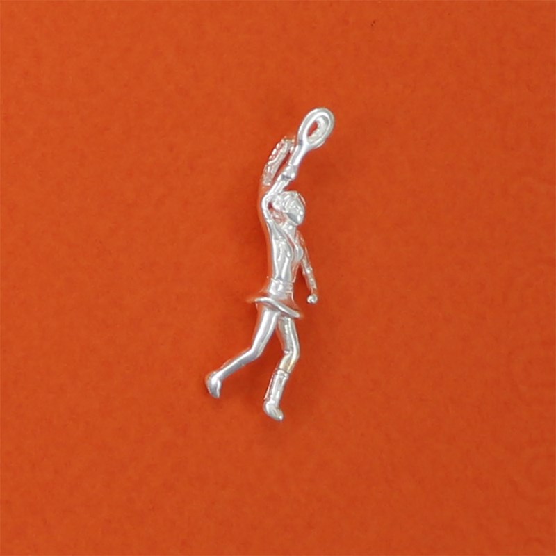 Pendentif joueuse de tennis - Argent massif