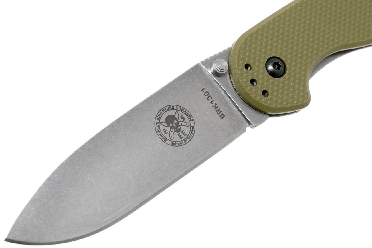 ESEE Avispa zakmes, stonewashed D2 blade, OD Green handle BRK1302OD