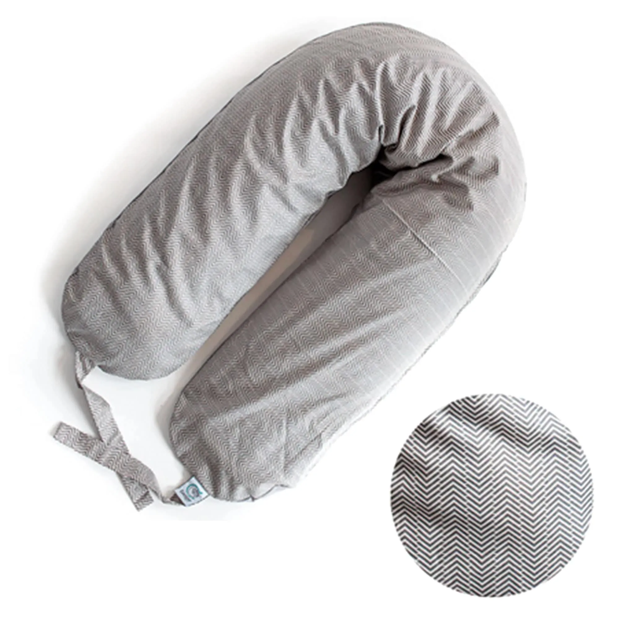 Coussins Etc Coussin d'Allaitement - Chevron Gris