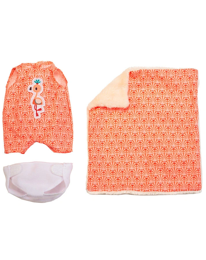 Stoff-Puppe BABY – ANAIS mit Tragekorb (22 cm) 5-teilig