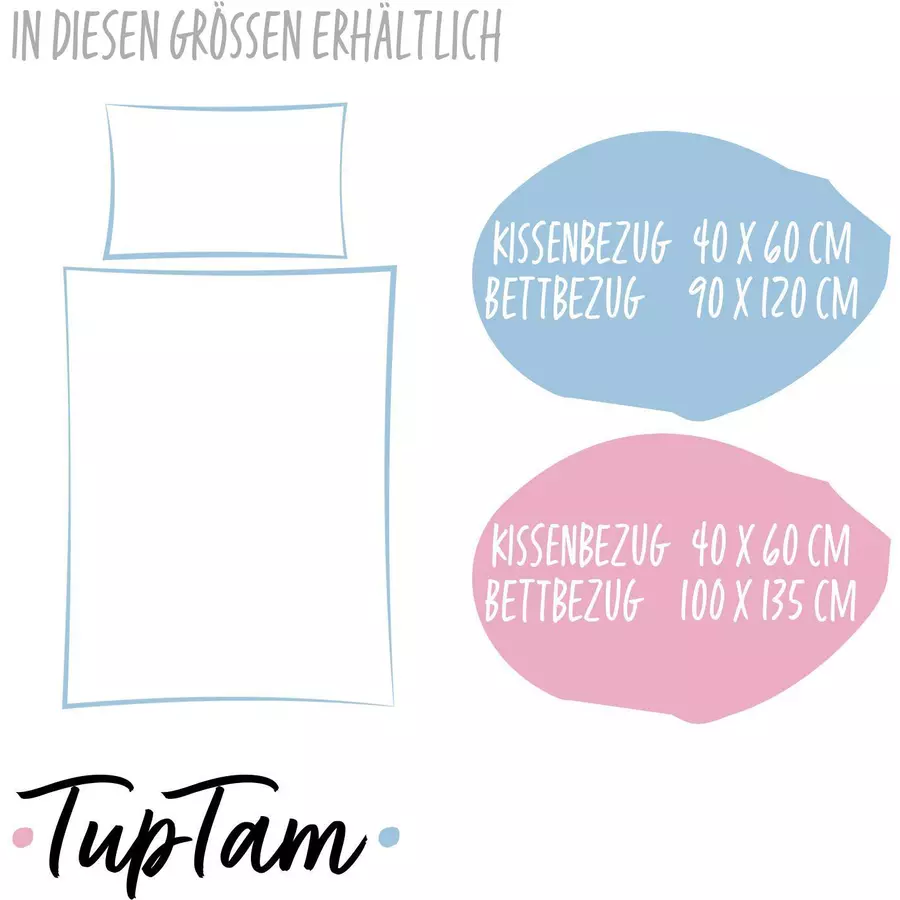 TupTam Kinder Bettwäsche Set 2-tlg grün-kombi