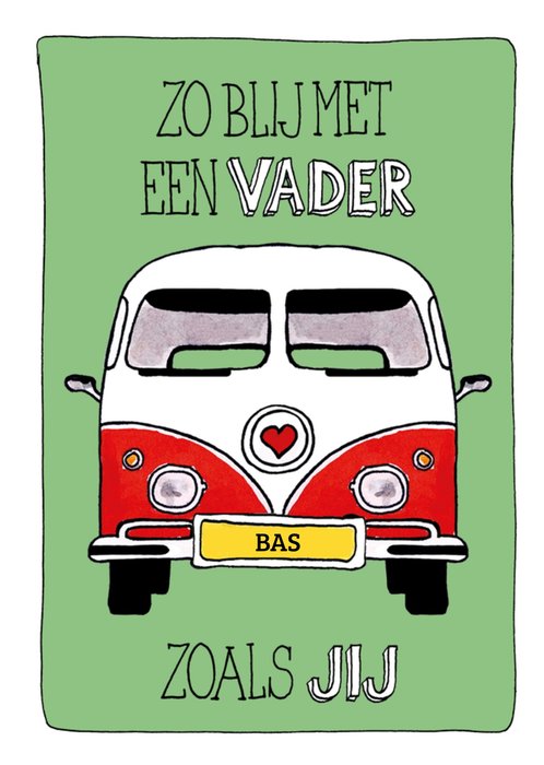 Sandysign | Vaderdagkaart | Busje | Met naam