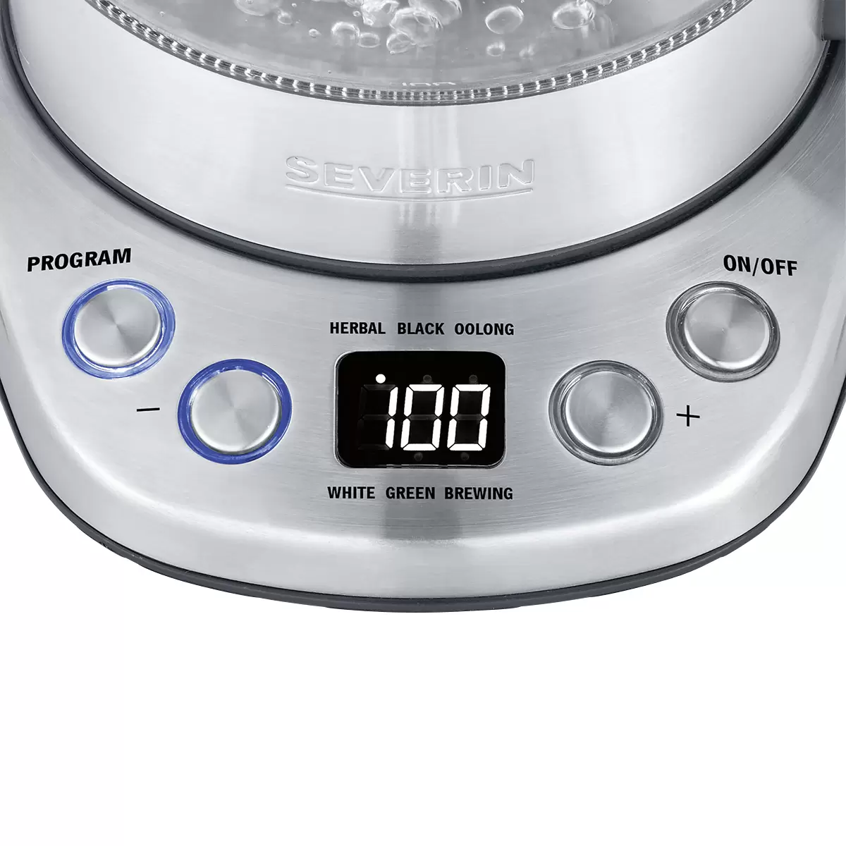 Wasserkocher Severin WK3473 Deluxe Mini silber,transparent