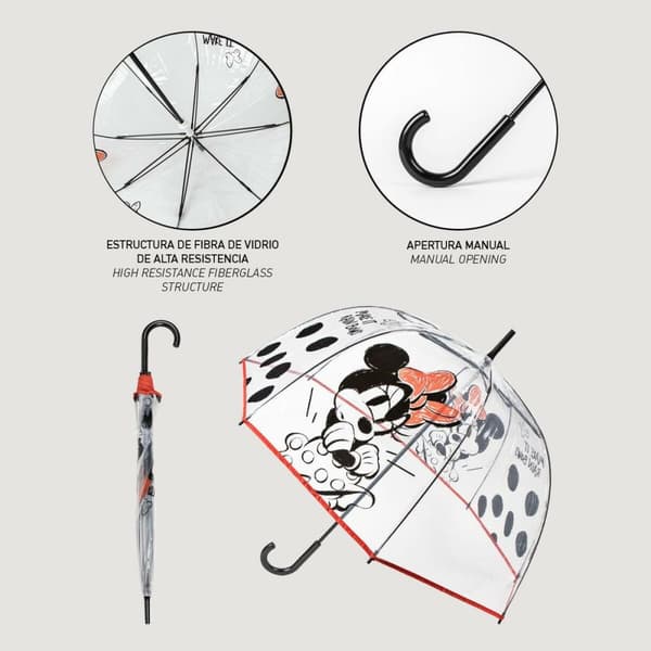 Paraply Minnie Mouse Svart PoE