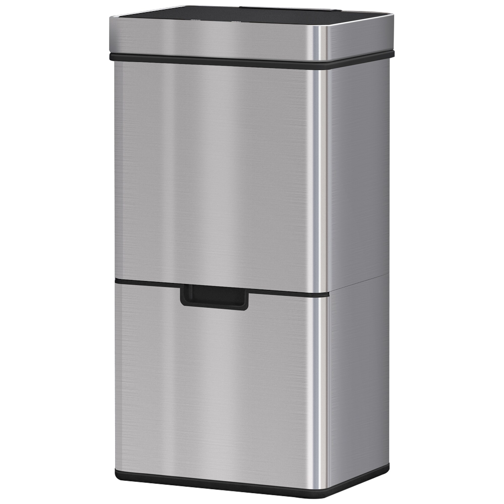 HOMCOM Abfalleimer mit Sensor silber 42 x 30 x 81 cm (LxBxH)