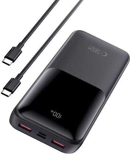 TechProtection - 20000mAh - Powerbank - Zwart - 22.5W Snellaadtechnologie