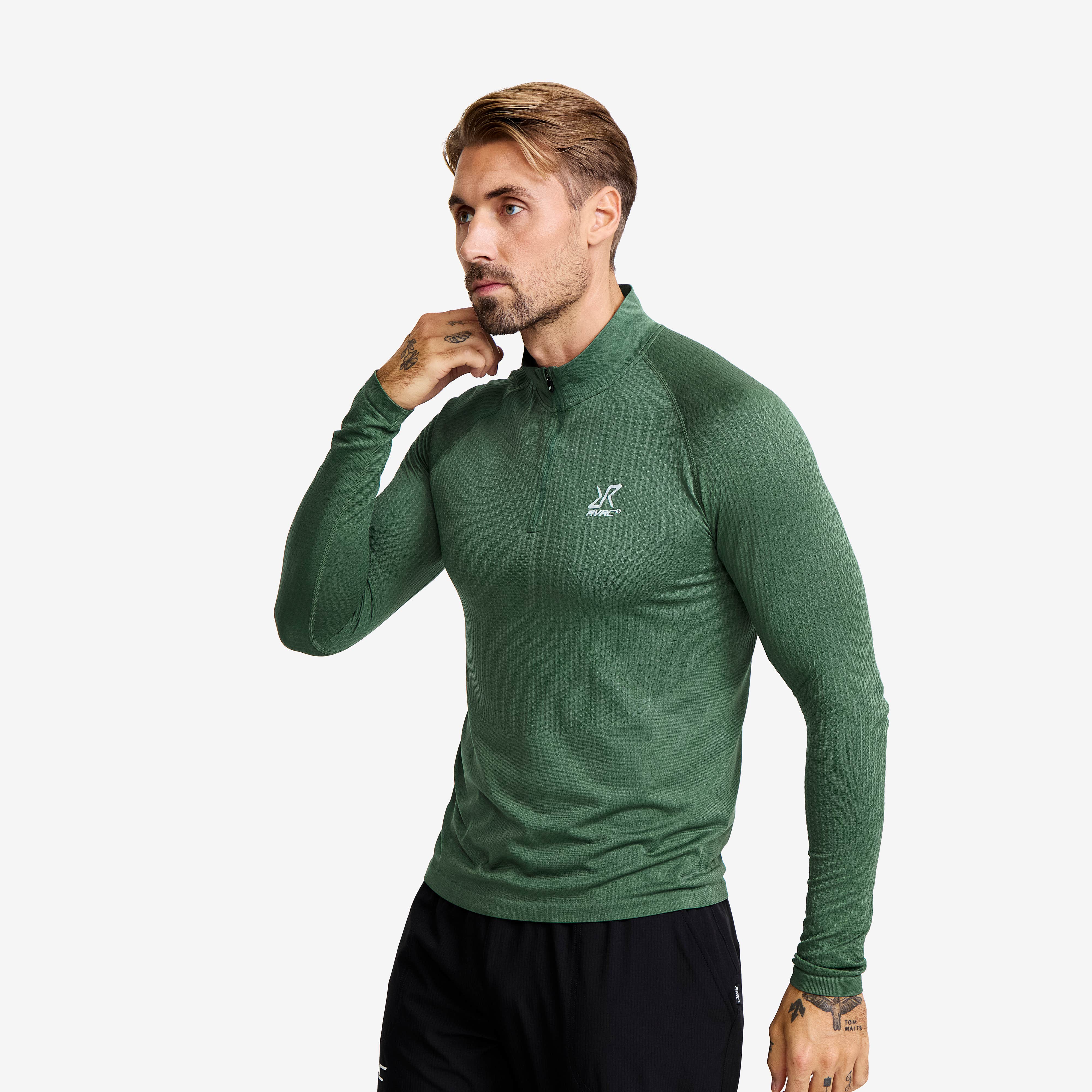 Focus Half-zip Seamless Top Herre Garden Topiary