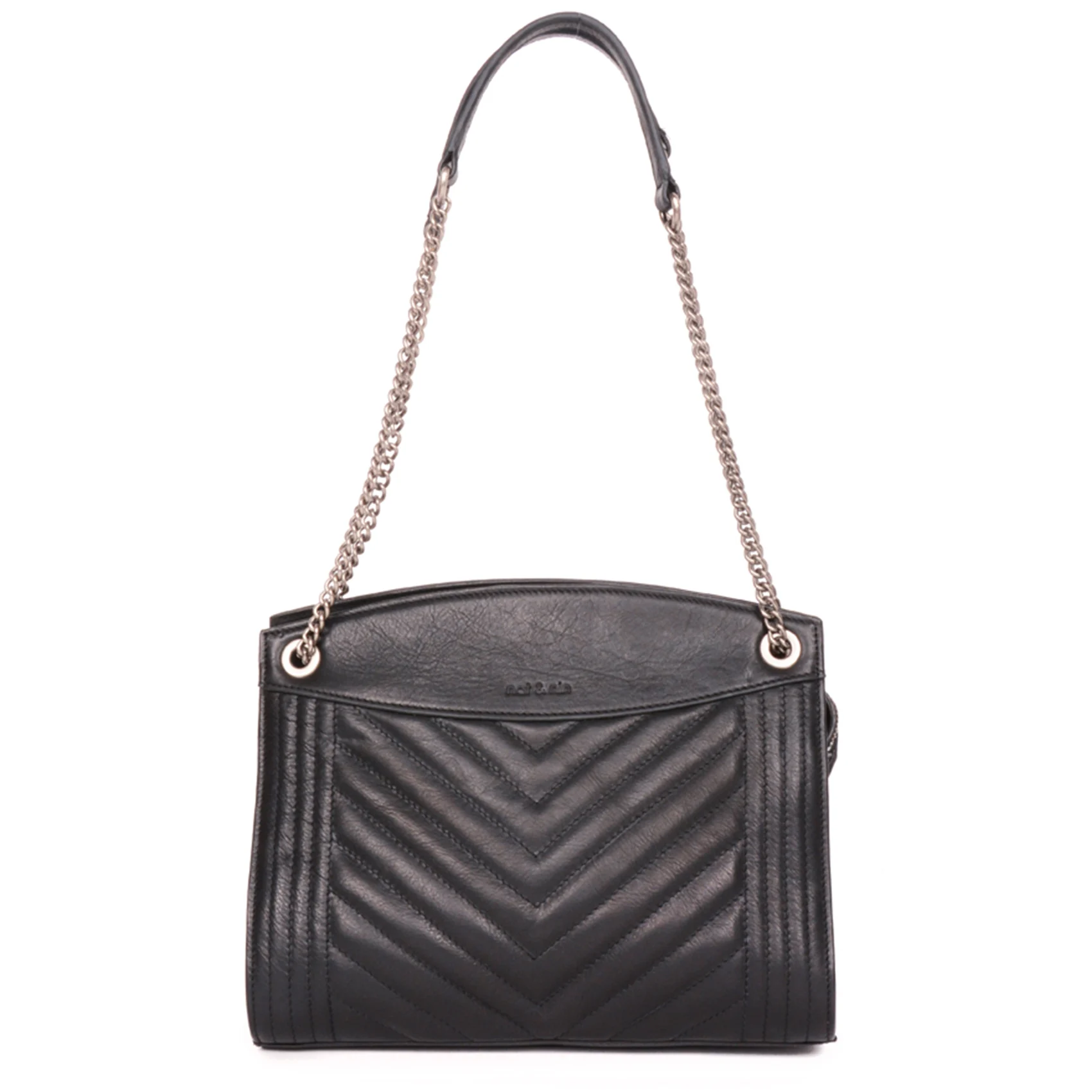 SIMONE - Sac matelassé en cuir | Noir