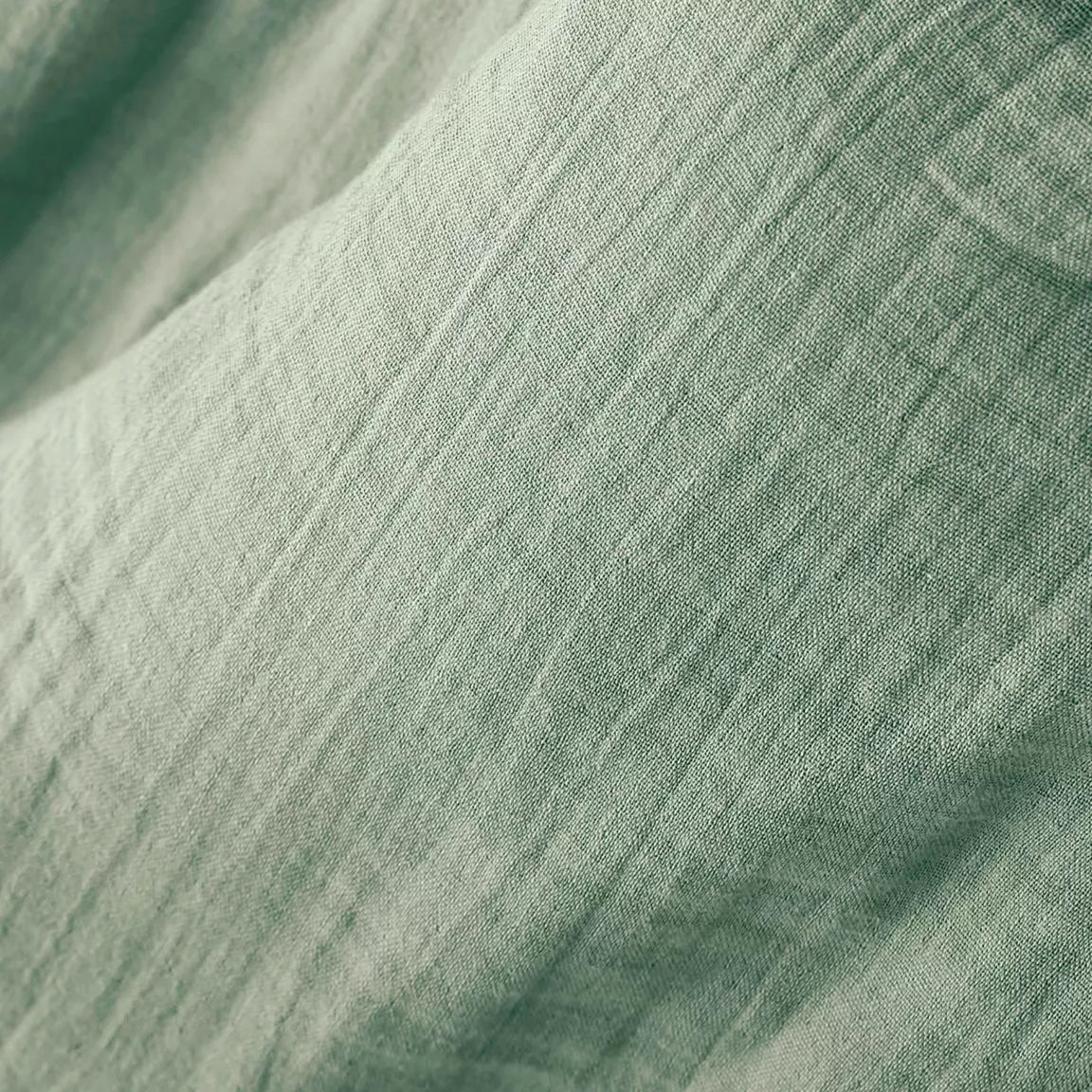 Coussin rectangulaire gaze de coton (40 x 60 cm) Gaïa Vert eucalyptus