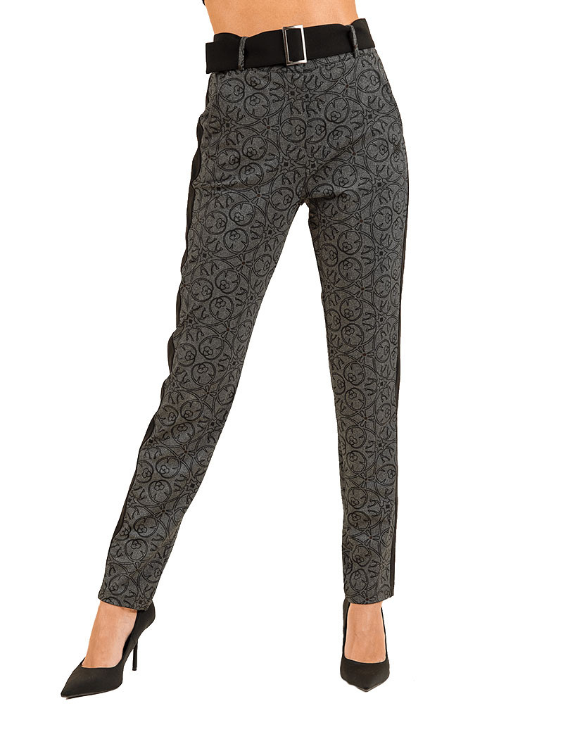 HBT ART GALLERY | ART PRINT KRISTIANA PANTALON FEMME GRIS CHINÉ