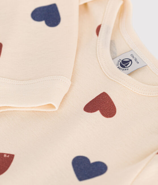 Pyjama cœurs sans pieds en coton bébé
