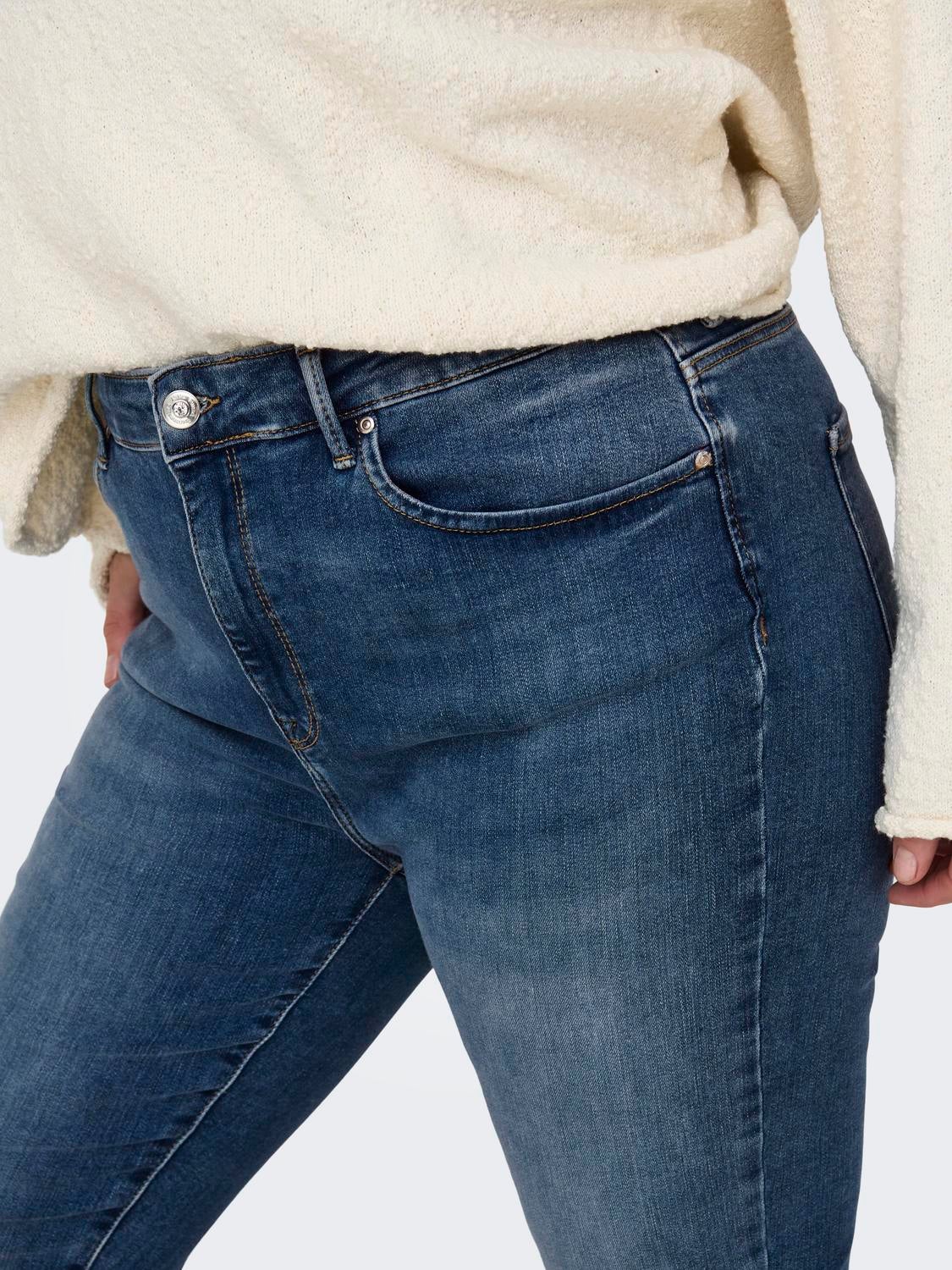 CAREMMA Mittlere Taille Skinny Fit Jeans Medium Blue Denim