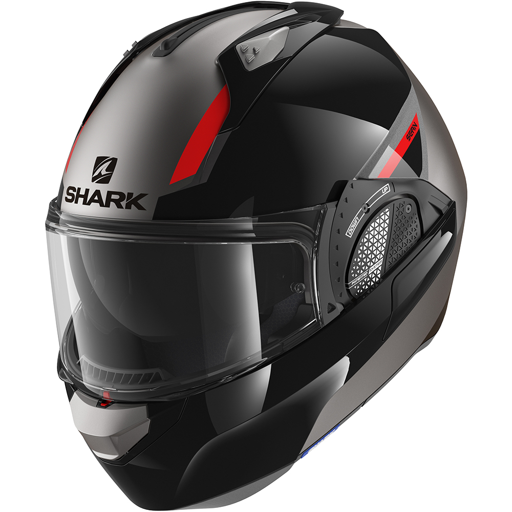 Shark - Casque EVO-GT Sean Noir Mat / Gris Mat / Rouge