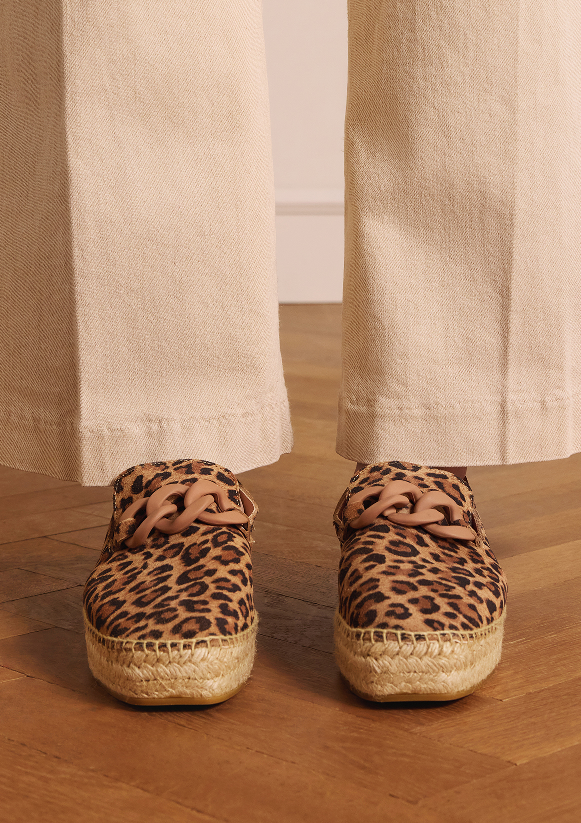 Leopard suède espadrilles