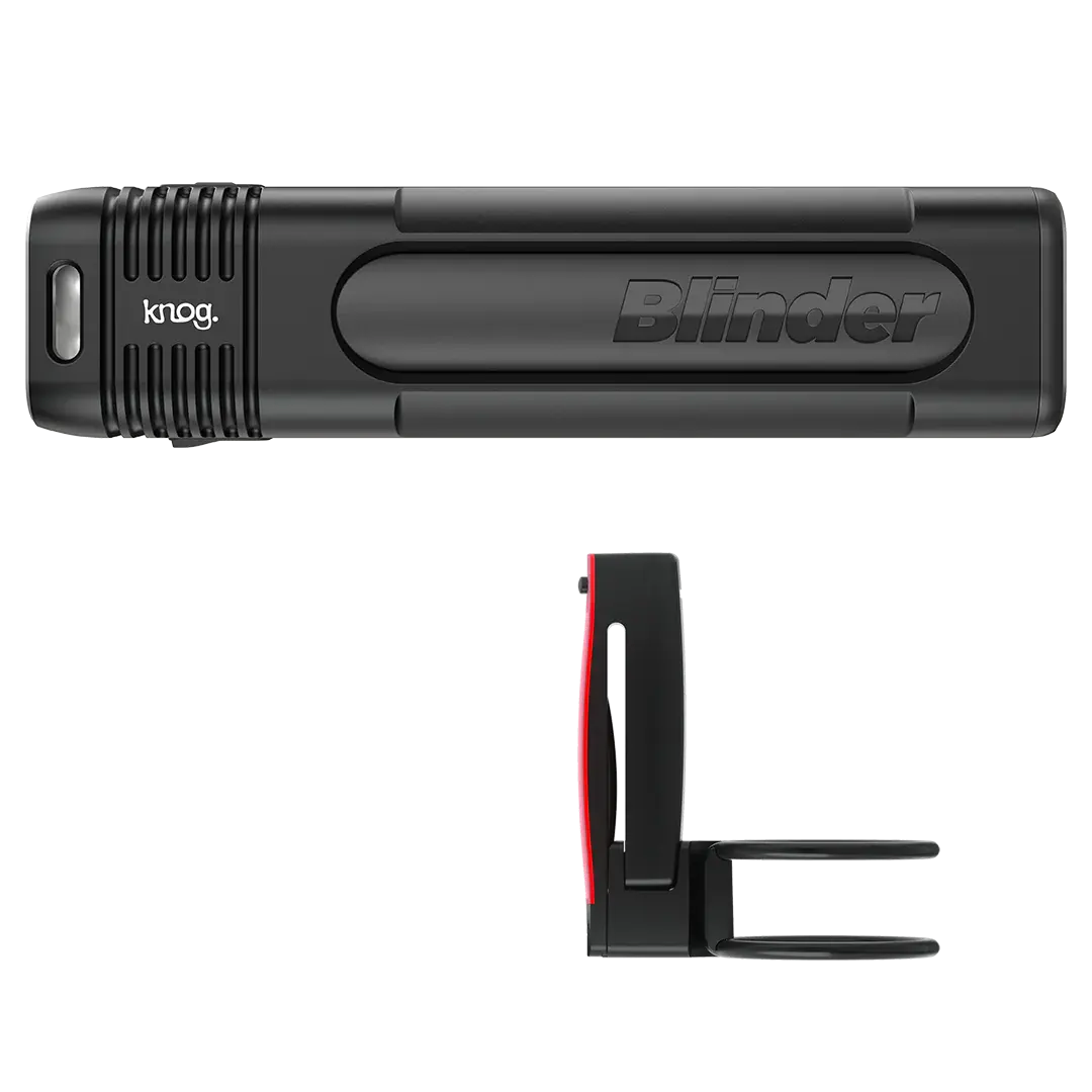 Knog Blinder Pro 600 + Plus Rear Twinpack Verlichtingsset Zwart