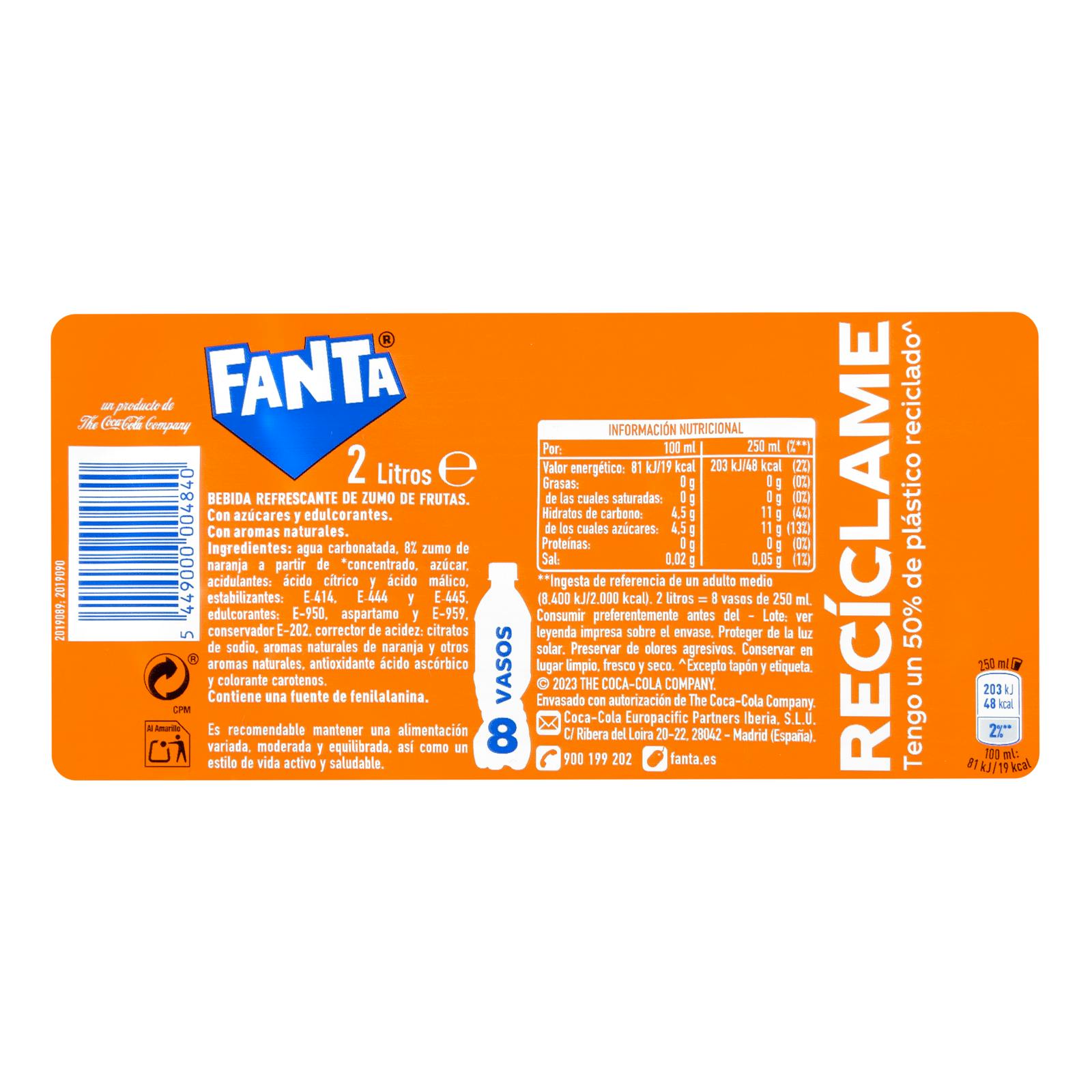 Boisson gazeuse Fanta à l'orange