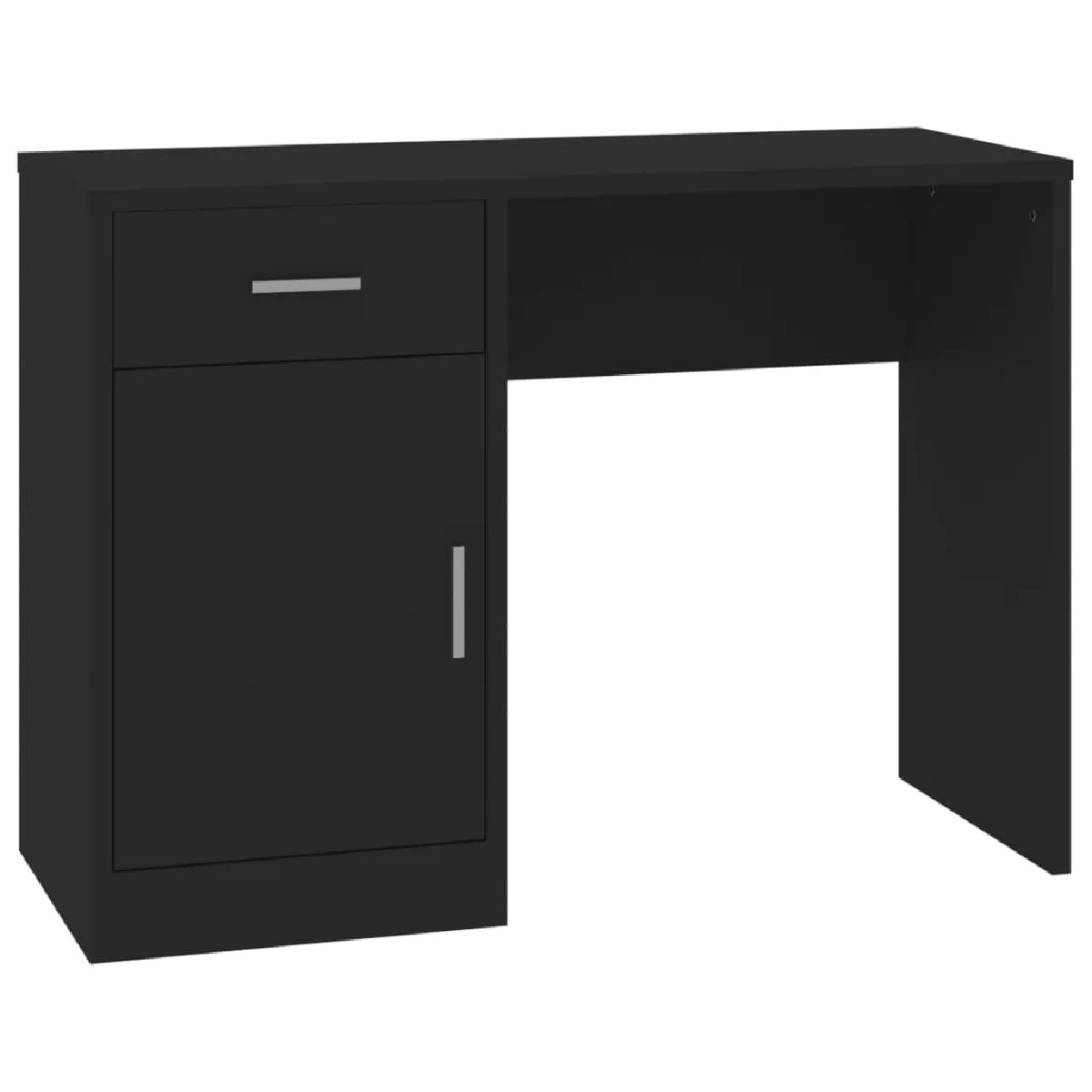 vidaXL Bureau avec tiroir et armoire - Noir