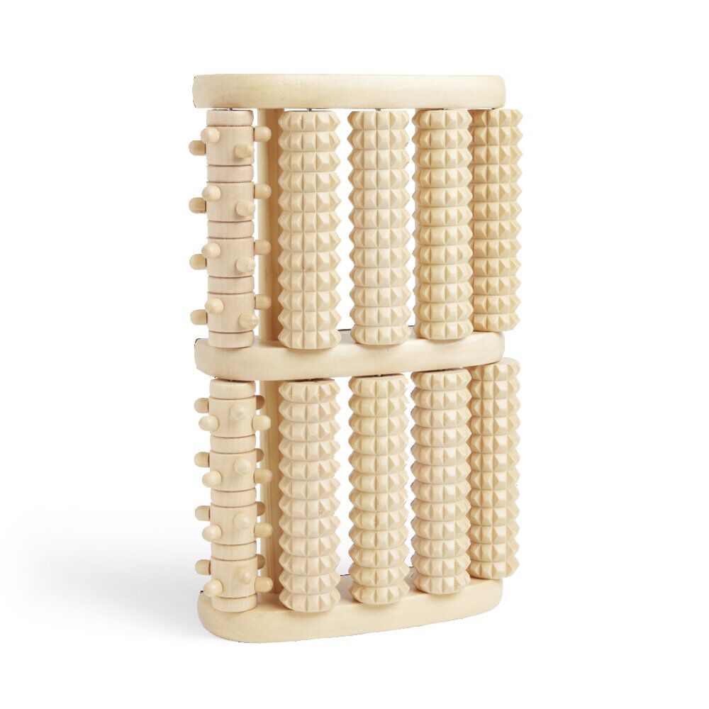 Rouleau de massage pour pieds en bois 28x18xH8cm