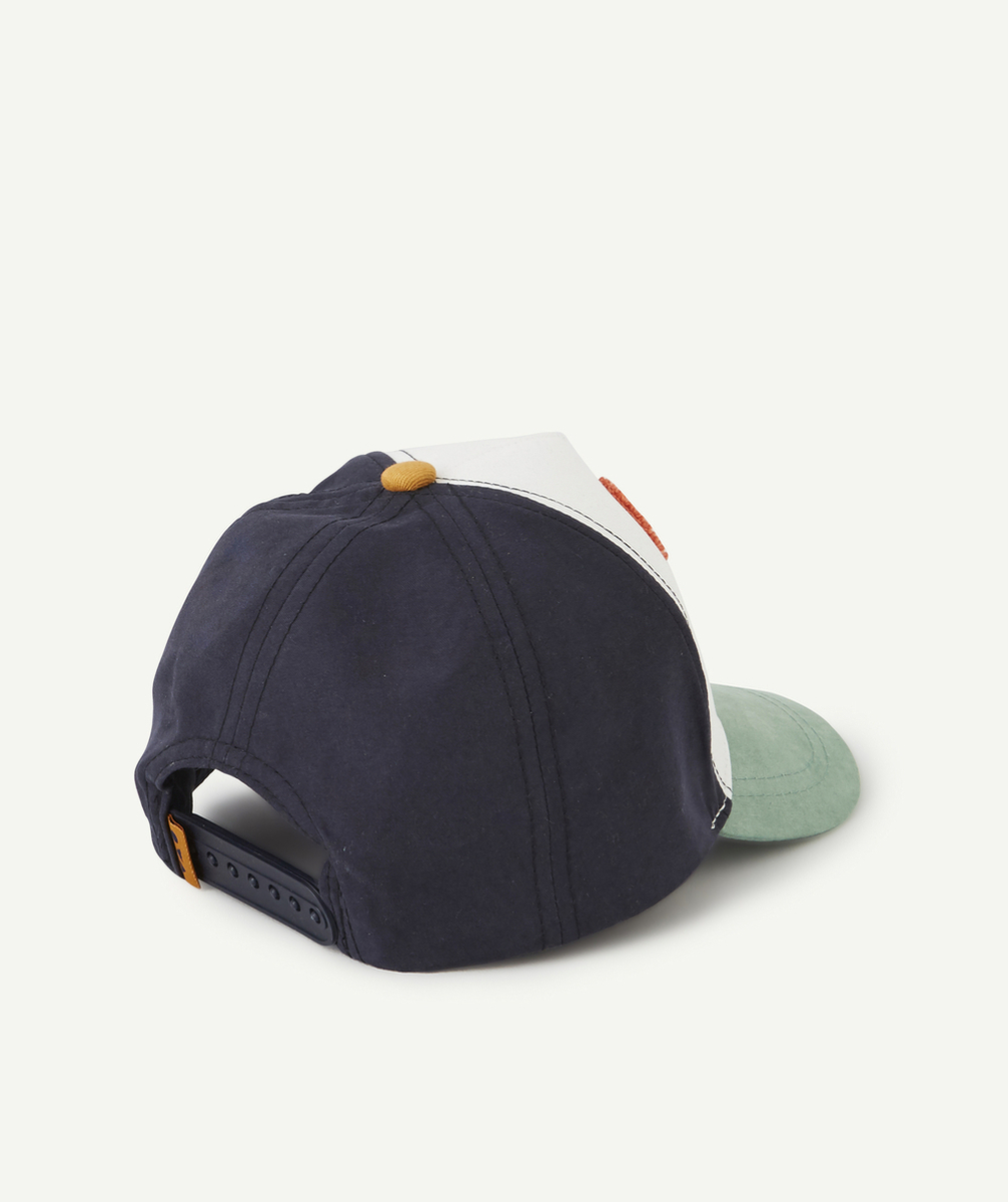 CASQUETTE BÉBÉ GARÇON EN COTON TRICOLORE AVEC BOUCLETTES