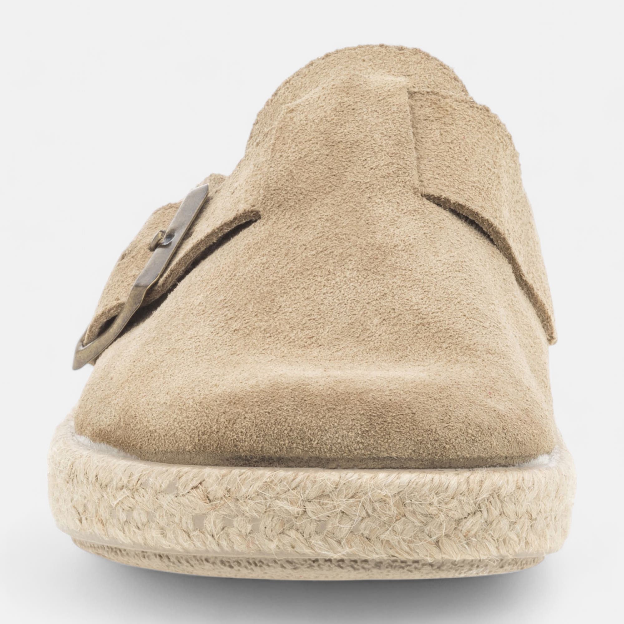Mules Femme en cuir beige
