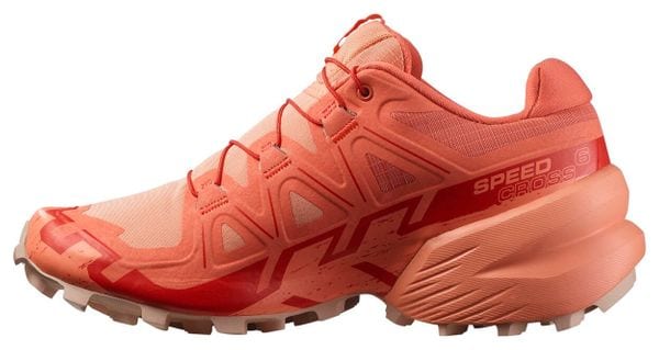 Chaussures Trail Salomon Speedcross 6 Corail Femme